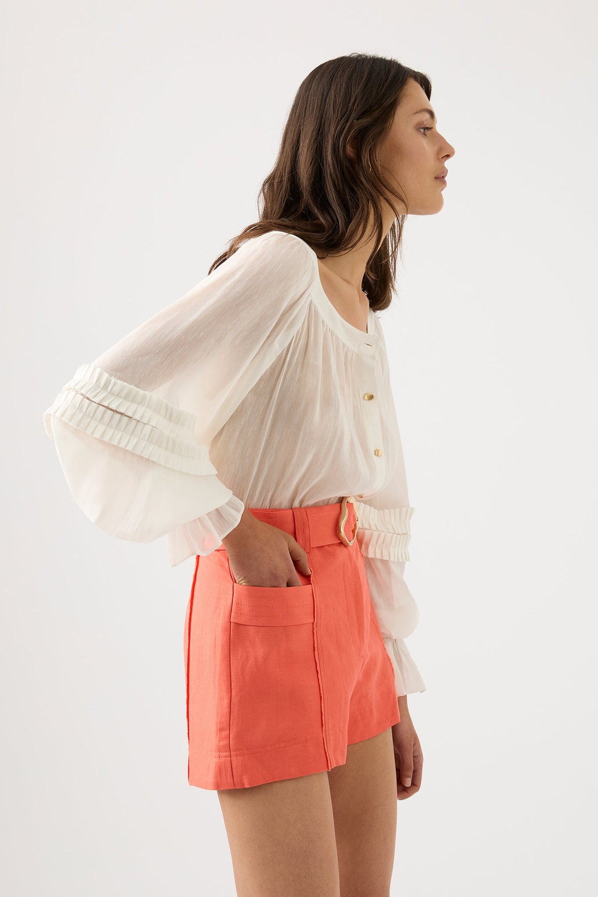 Women Aurora Pinstitch Utility Short | Aje