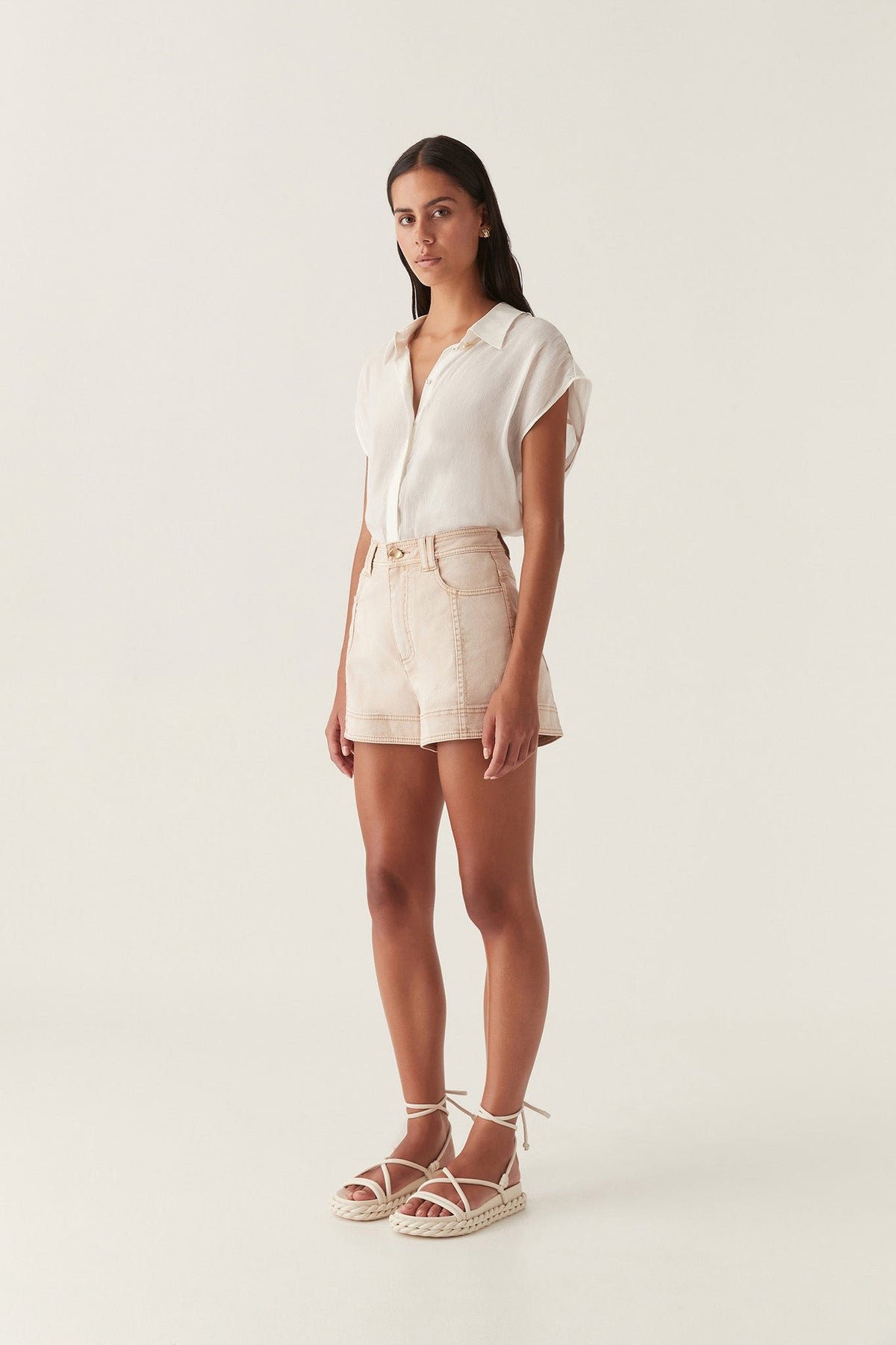 Women Lorah Denim Shorts | Aje