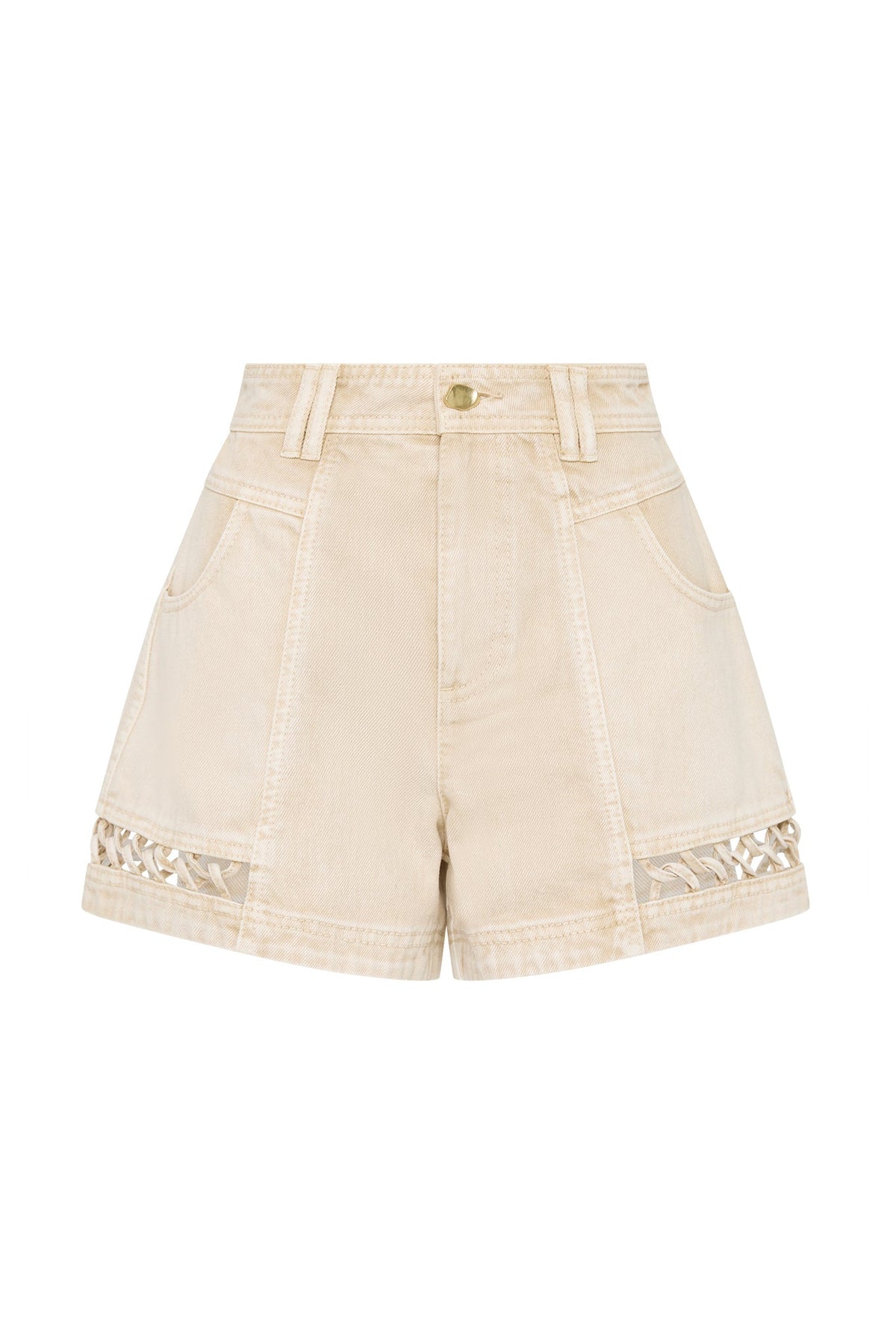 Women Effie Braided Denim Shorts | Aje