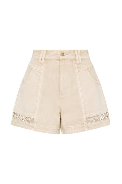 Women Effie Braided Denim Shorts | Aje