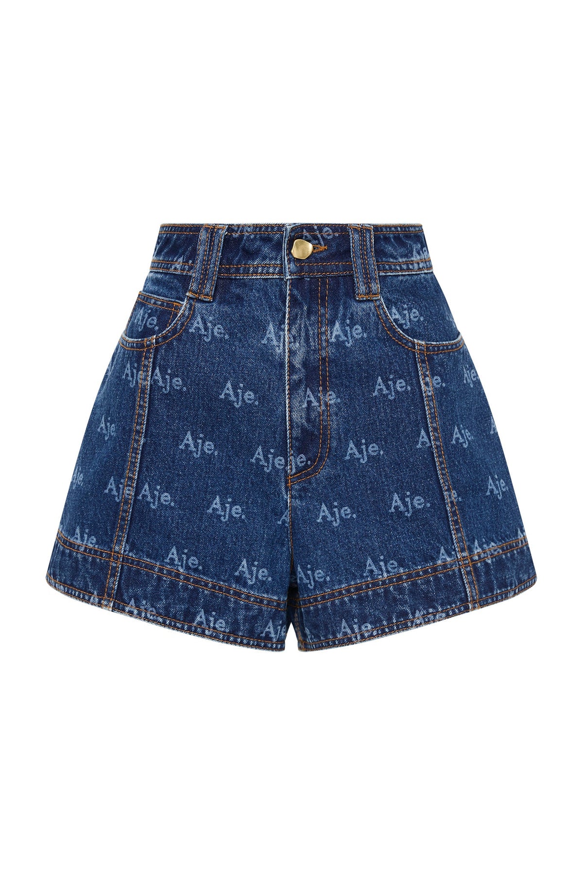 Women Ratio Logo Denim Shorts | Aje