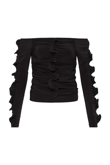 Women Regenerate Gathered Jersey Top | Aje