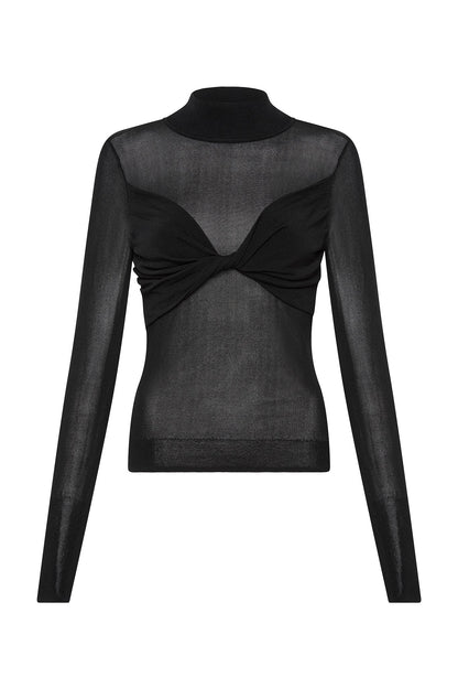 Women Alchemy Twist Crop Knit Top | Aje
