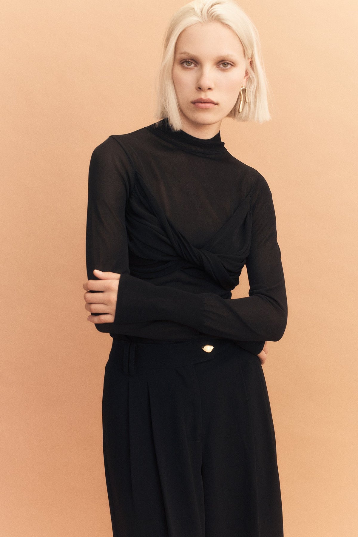 Women Alchemy Twist Crop Knit Top | Aje
