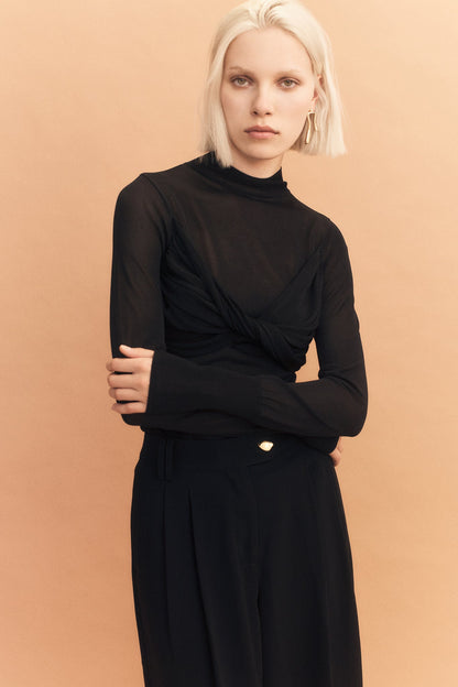 Women Alchemy Twist Crop Knit Top | Aje