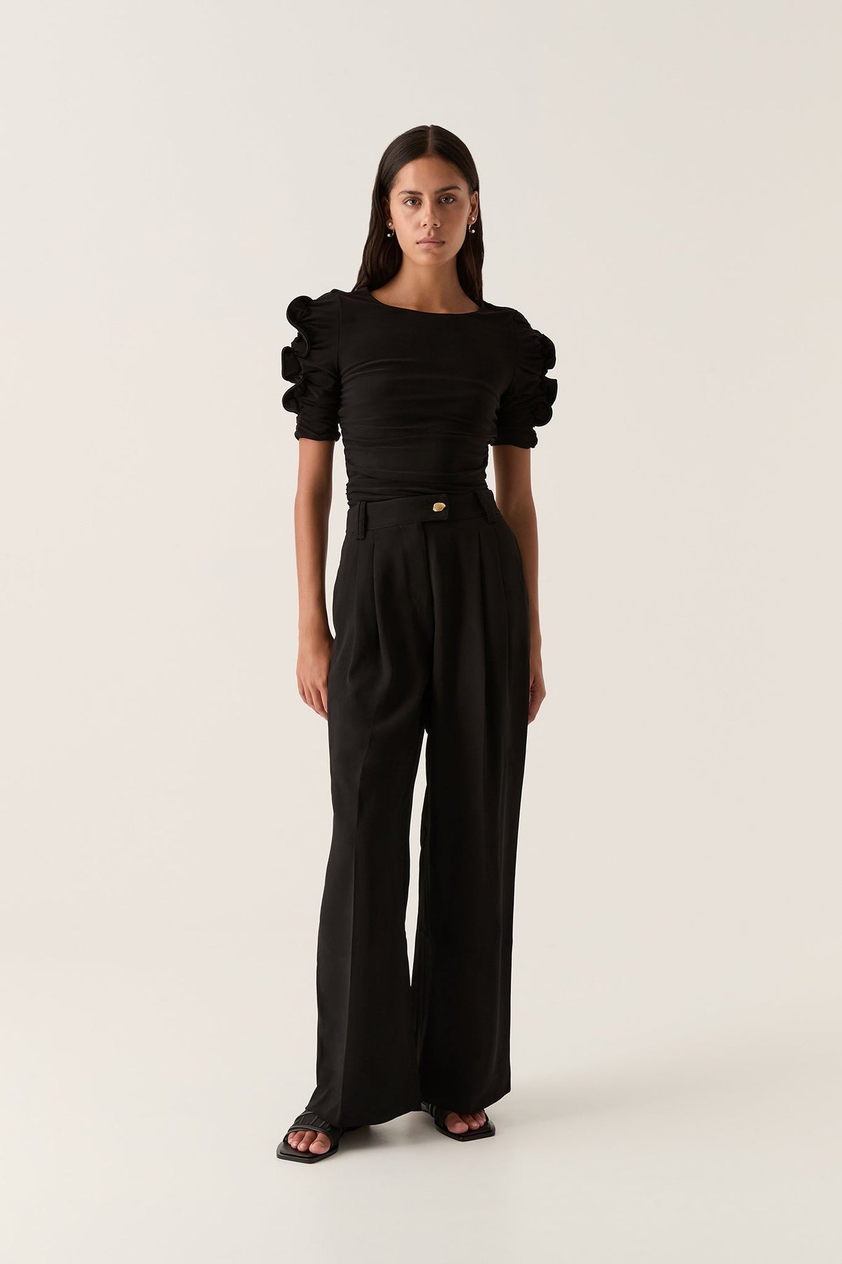 Women Elixir Gathered Jersey Top | Aje