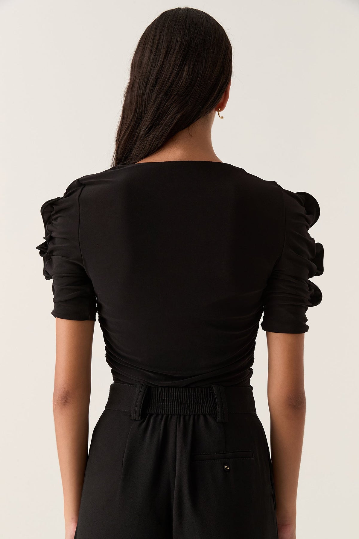 Women Elixir Gathered Jersey Top | Aje