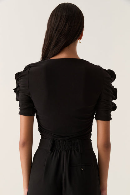 Women Elixir Gathered Jersey Top | Aje