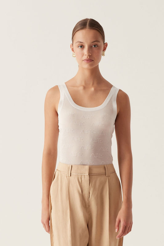 Women Method Logo Scoop Neck Tank | Aje