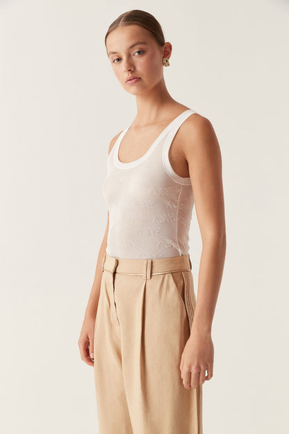 Women Method Logo Scoop Neck Tank | Aje
