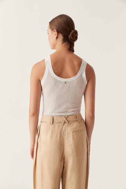 Women Method Logo Scoop Neck Tank | Aje