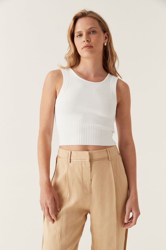 Women Saoirse Scoop Back Neck Top | Aje