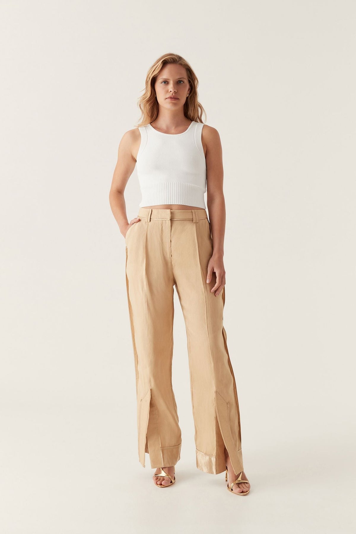 Women Saoirse Scoop Back Neck Top | Aje