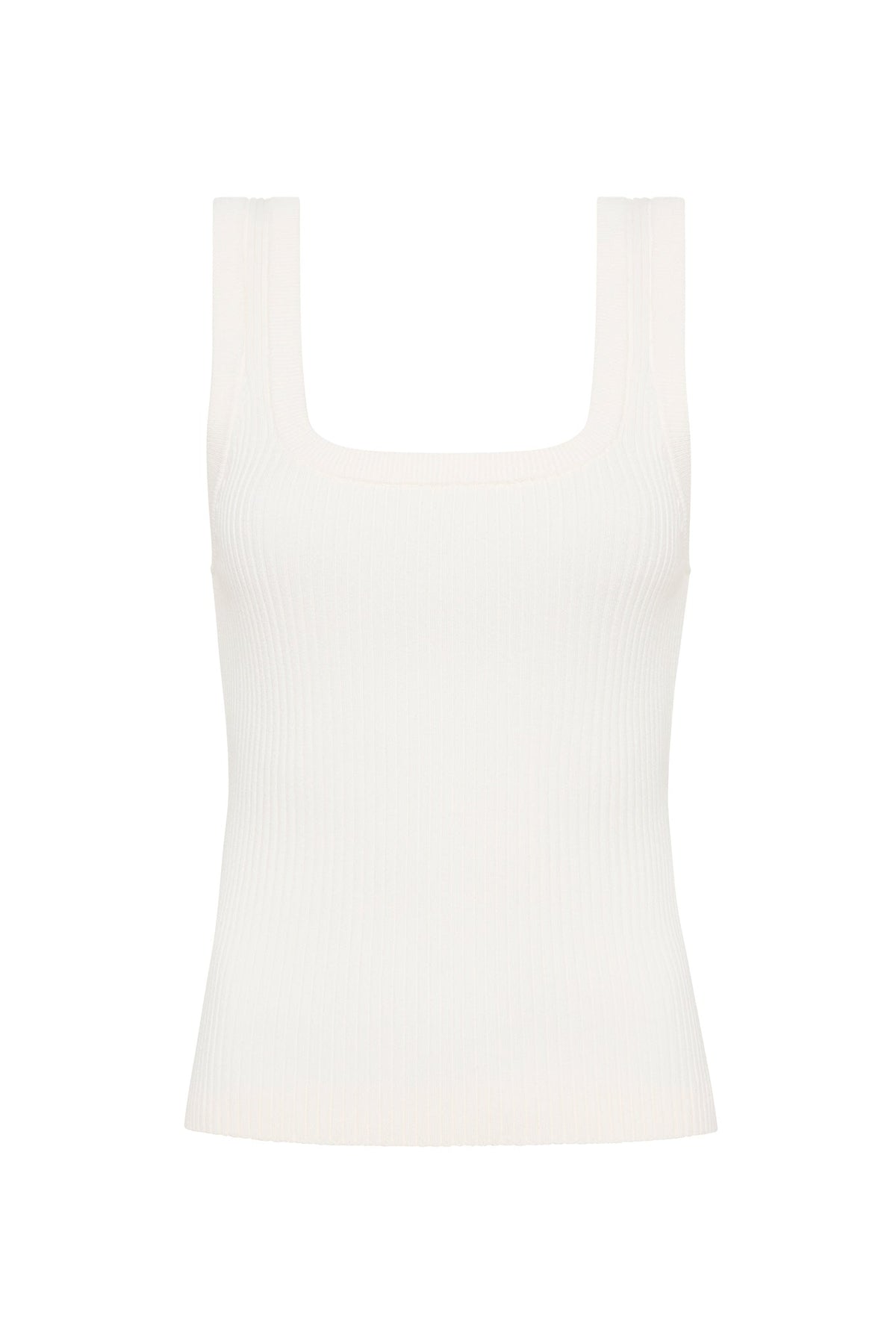 Women Bronte Scoop Neck Rib Tank | Aje