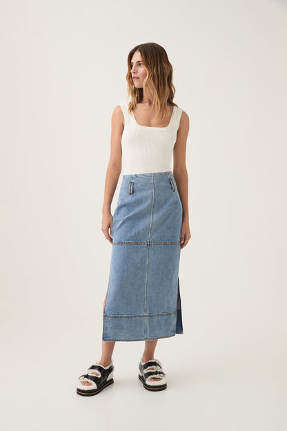 Women Bronte Scoop Neck Rib Tank | Aje