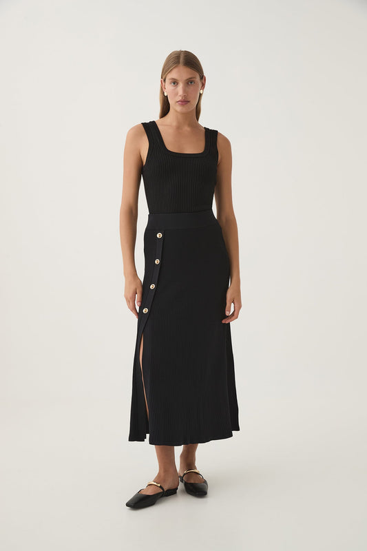 Women Bronte Scoop Neck Rib Tank | Aje