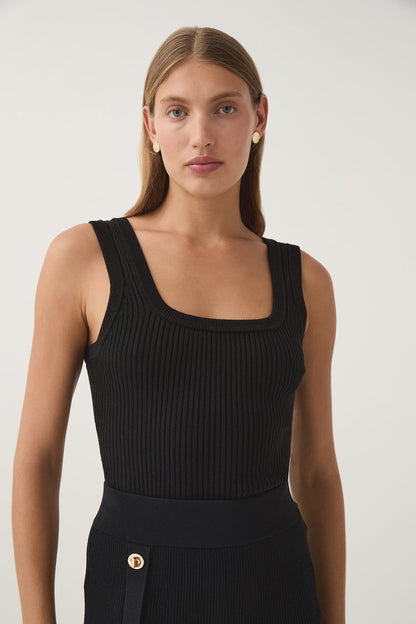 Women Bronte Scoop Neck Rib Tank | Aje