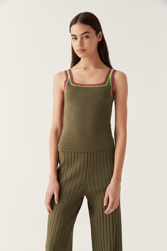 Women Tazia Crocheted Edge Tank | Aje