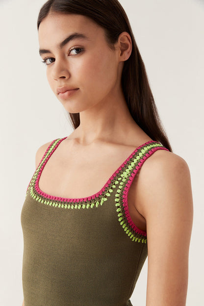 Women Tazia Crocheted Edge Tank | Aje