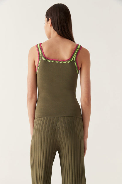 Women Tazia Crocheted Edge Tank | Aje
