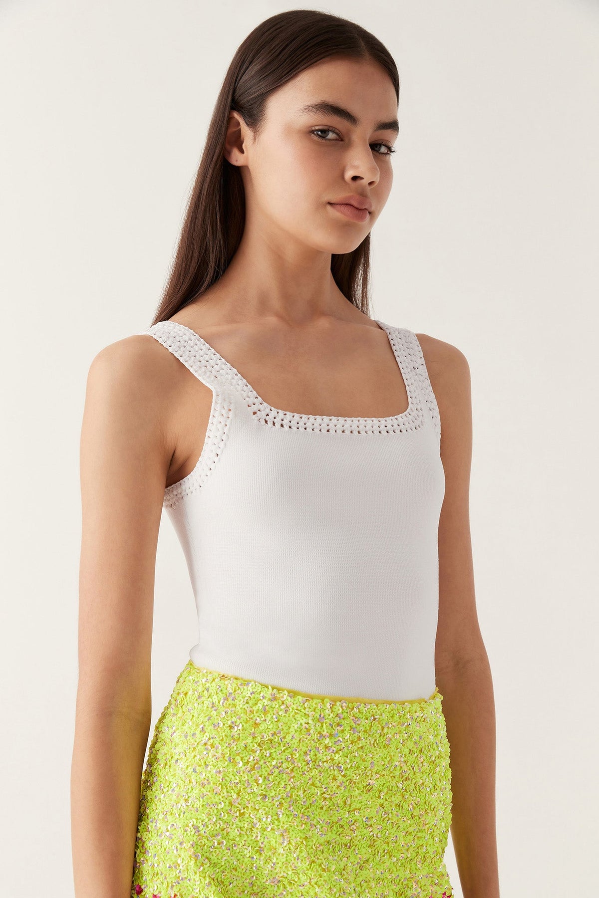 Women Tazia Crocheted Edge Tank | Aje