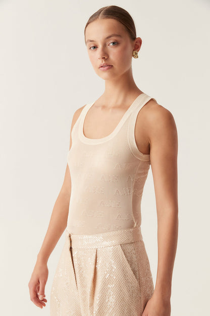 Women Method Logo Scoop Neck Tank | Aje