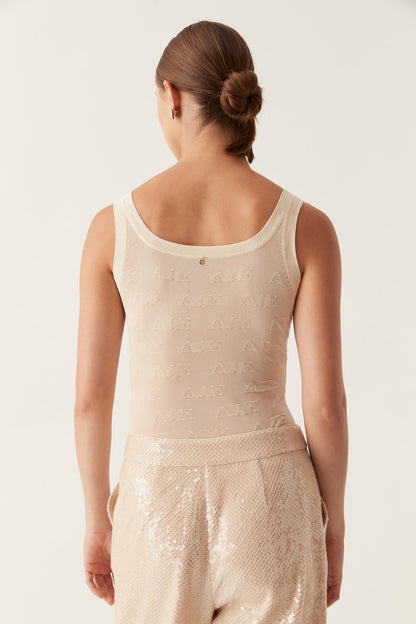 Women Method Logo Scoop Neck Tank | Aje