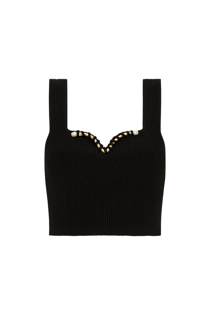 Women Goldfoil Metal Bar Bodice | Aje