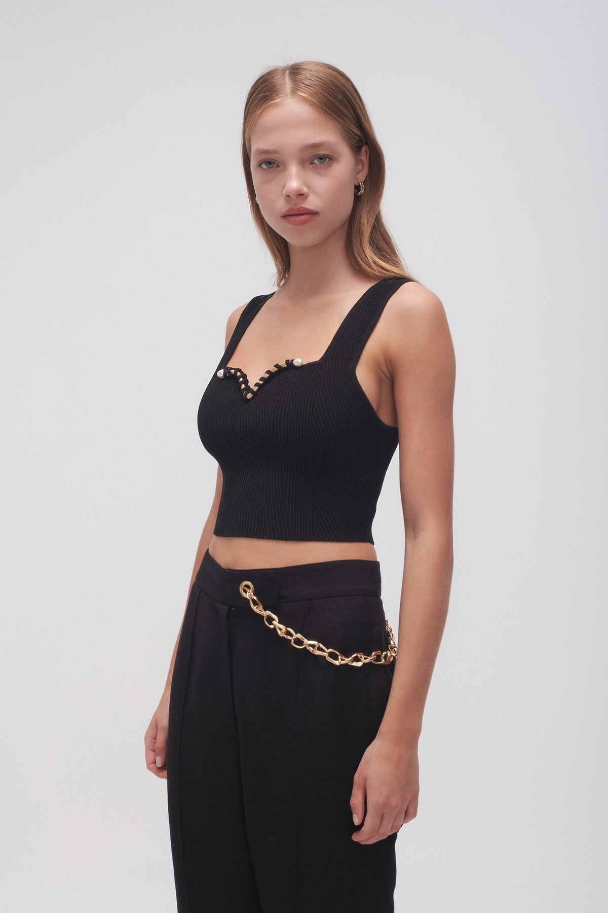 Women Goldfoil Metal Bar Bodice | Aje