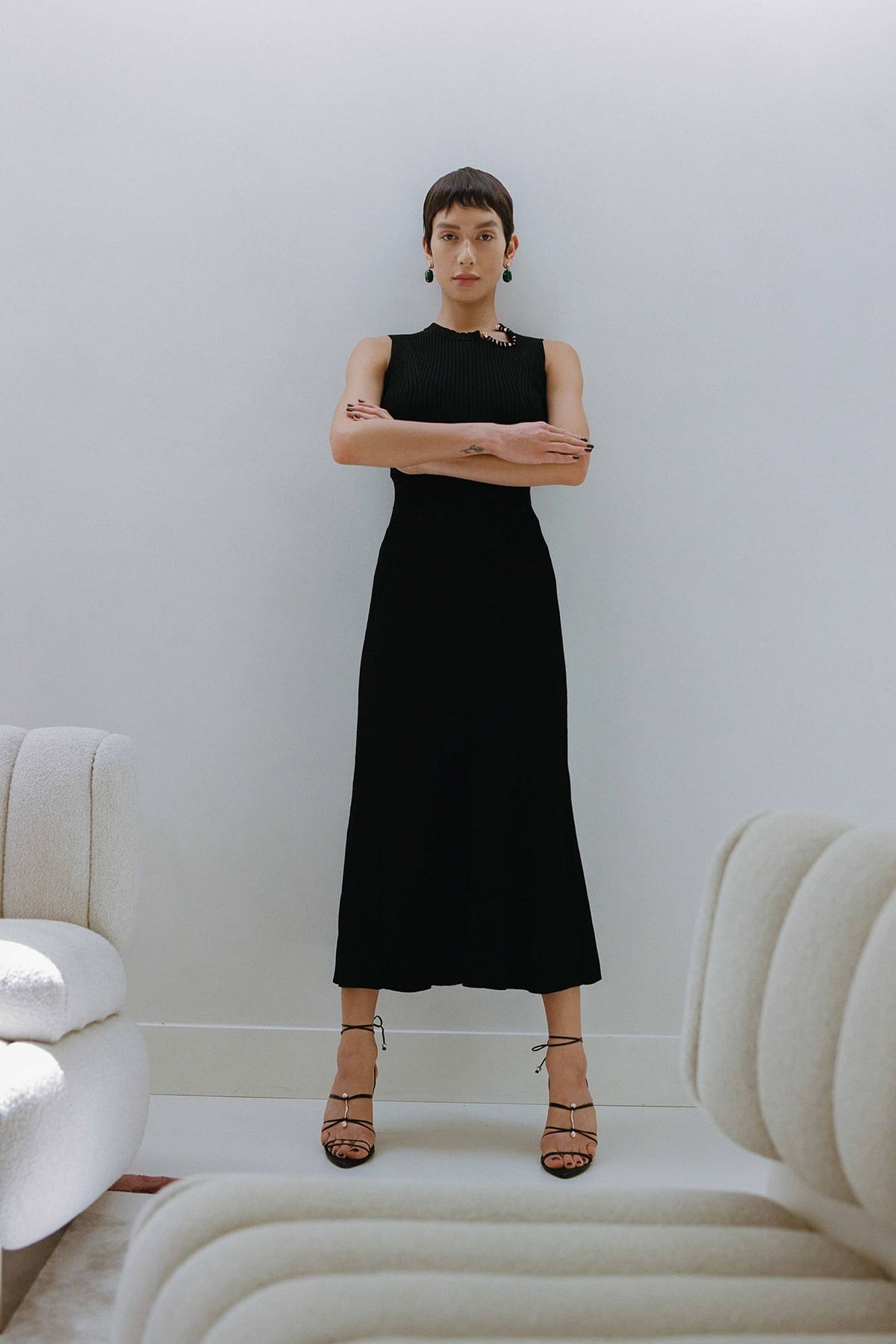Women Crescent Knit Midi Dress | Aje
