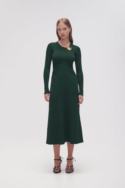 Women Crescent Knit Midi Dress | Aje