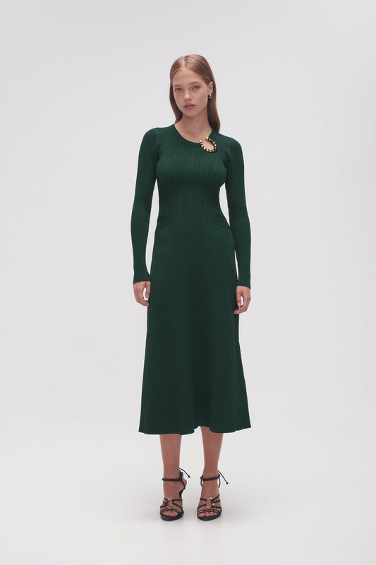 Women Crescent Knit Midi Dress | Aje