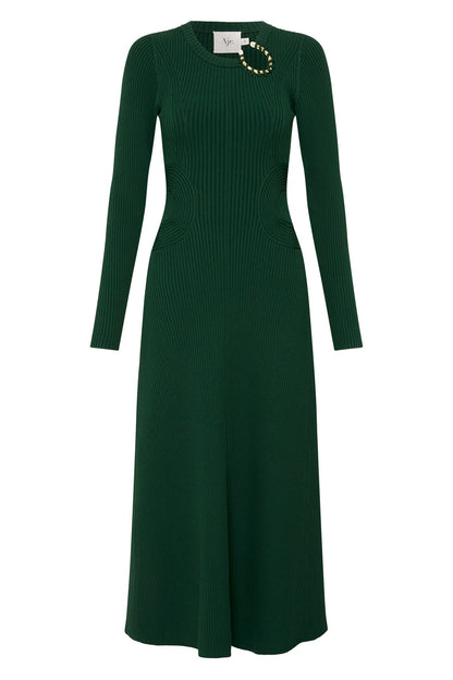 Women Crescent Knit Midi Dress | Aje