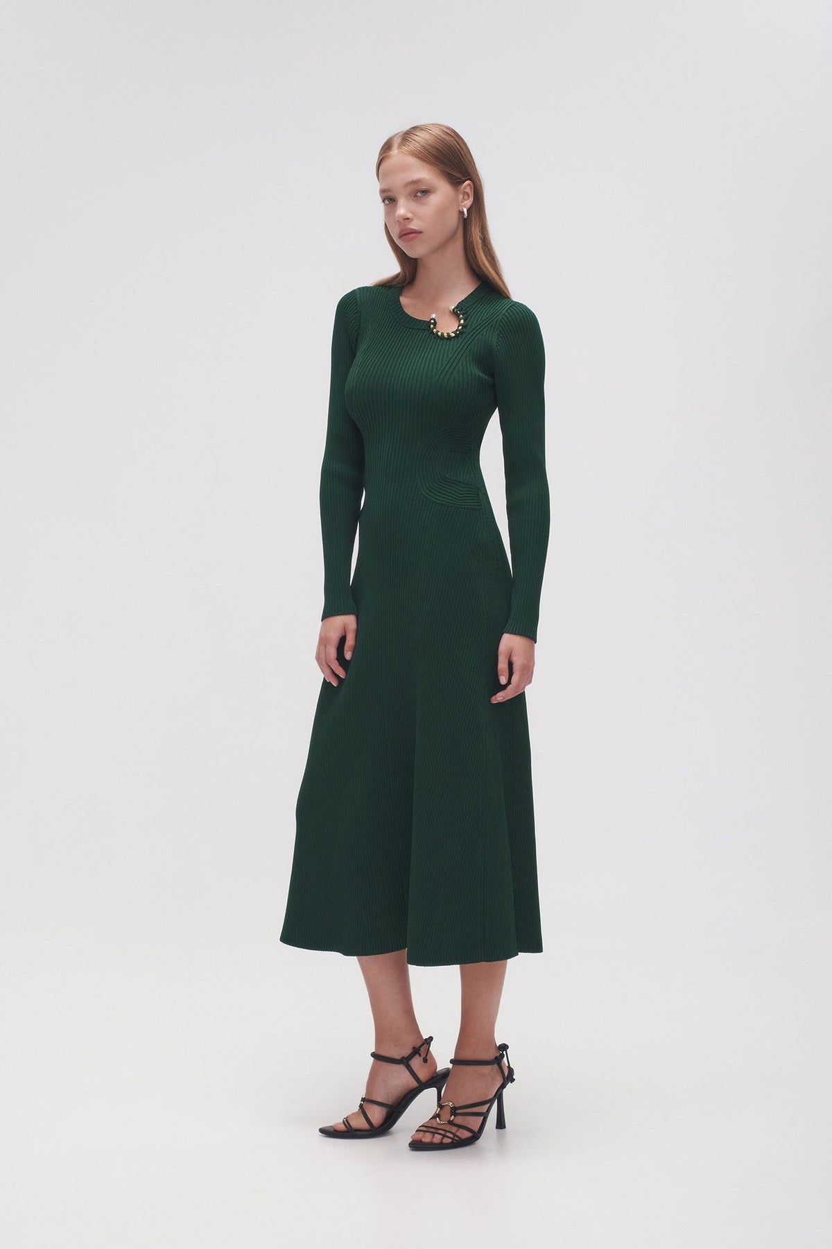 Women Crescent Knit Midi Dress | Aje