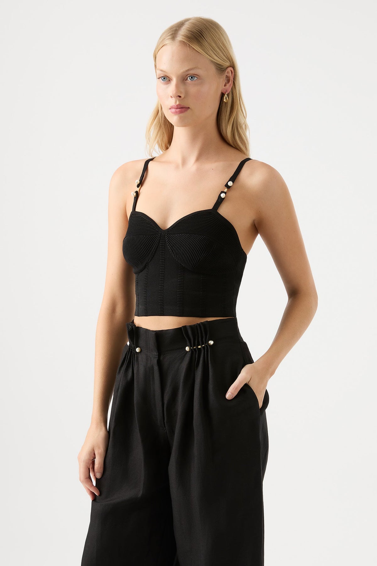 Women Phaedra Ottoman Knit Bustier | Aje