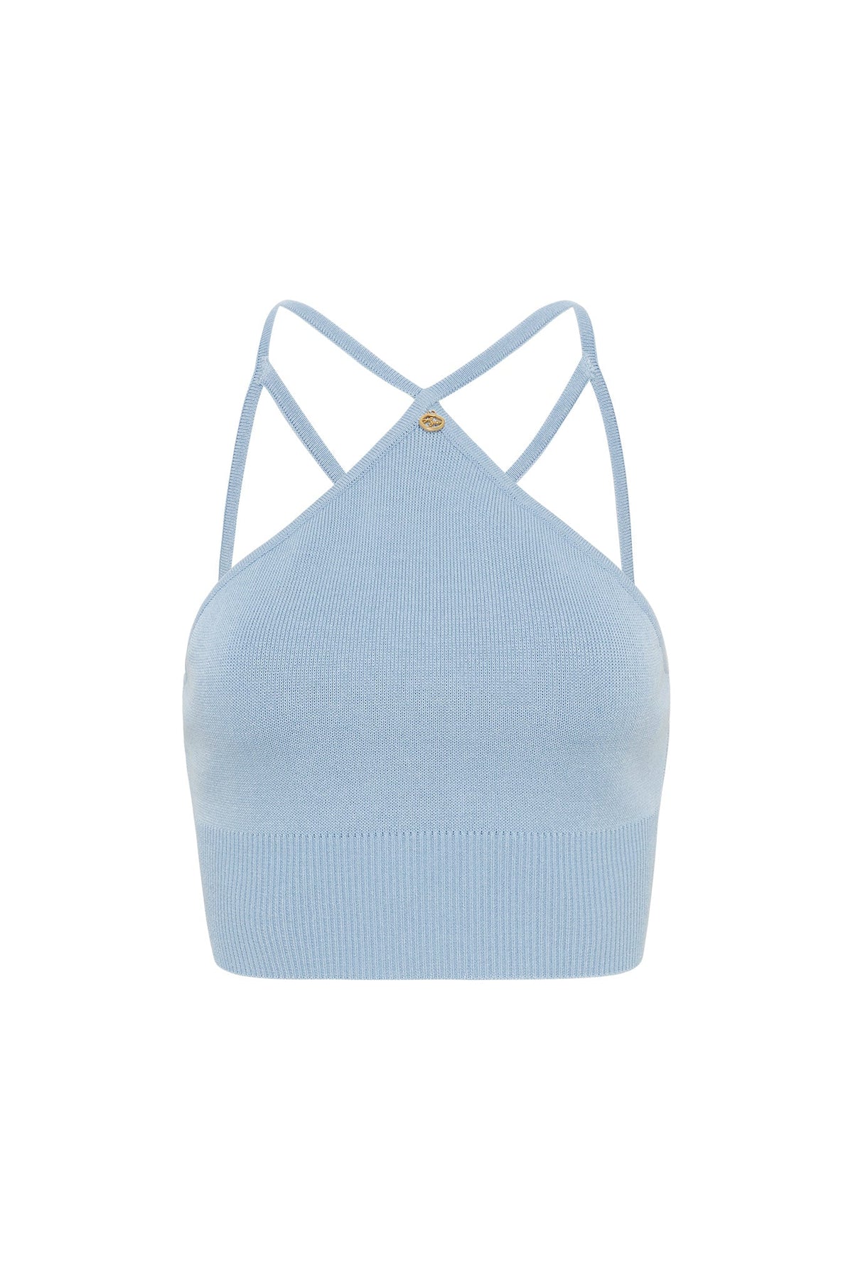 Women Xanthe Halter Knit Crop Top | Aje