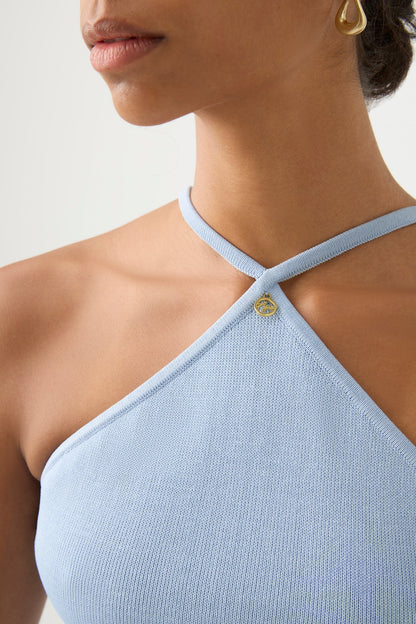 Women Xanthe Halter Knit Crop Top | Aje