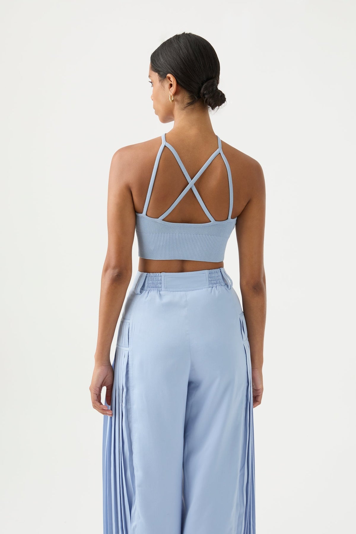 Women Xanthe Halter Knit Crop Top | Aje