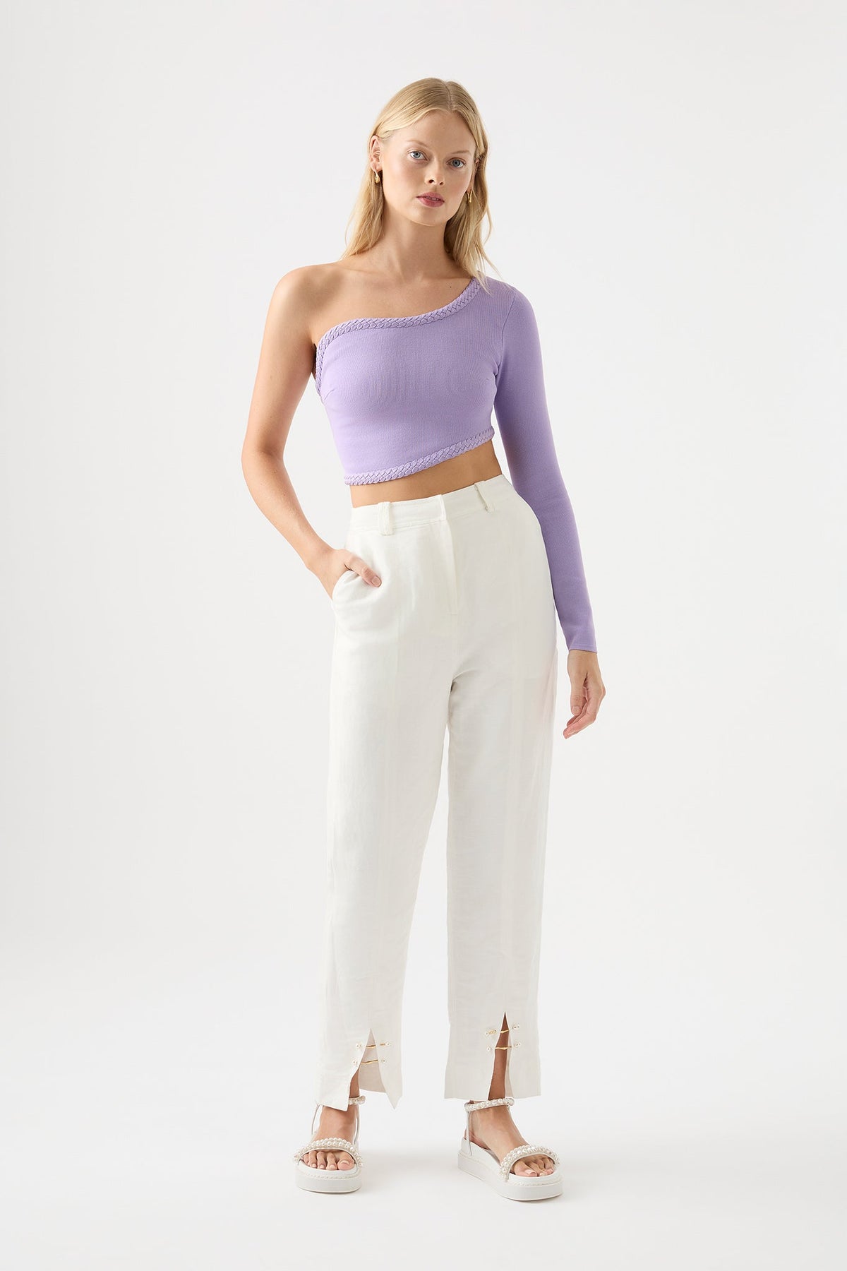 Women Hyades Braided Long Sleeve Top | Aje