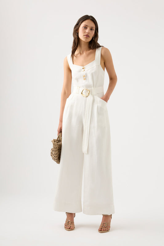 Women Maya Pintuck Wide Leg Jumpsuit | Aje