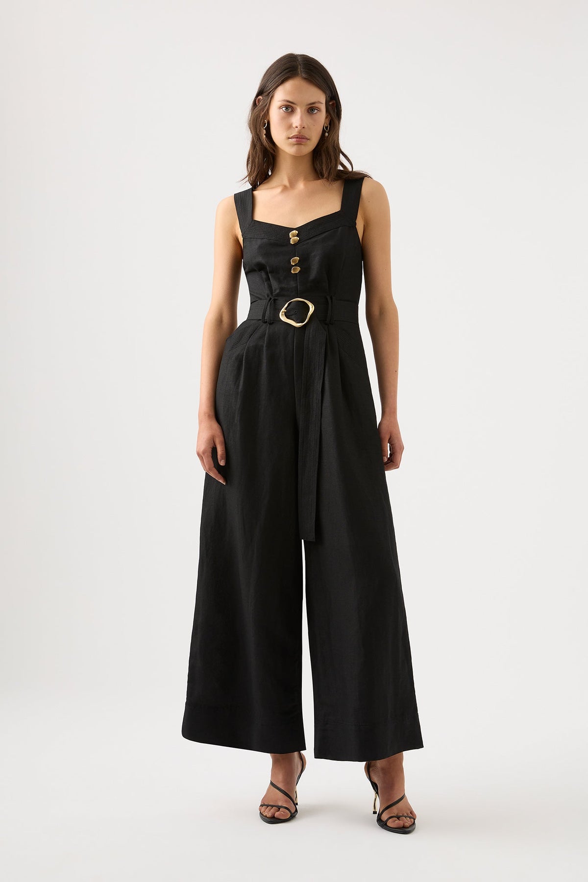 Women Maya Pintuck Wide Leg Jumpsuit | Aje