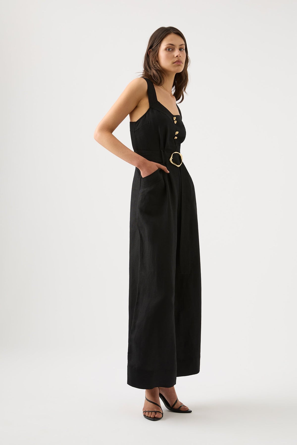 Women Maya Pintuck Wide Leg Jumpsuit | Aje