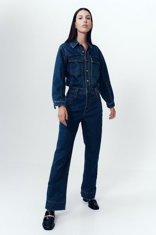 Women Neo Denim Jumpsuit | Aje