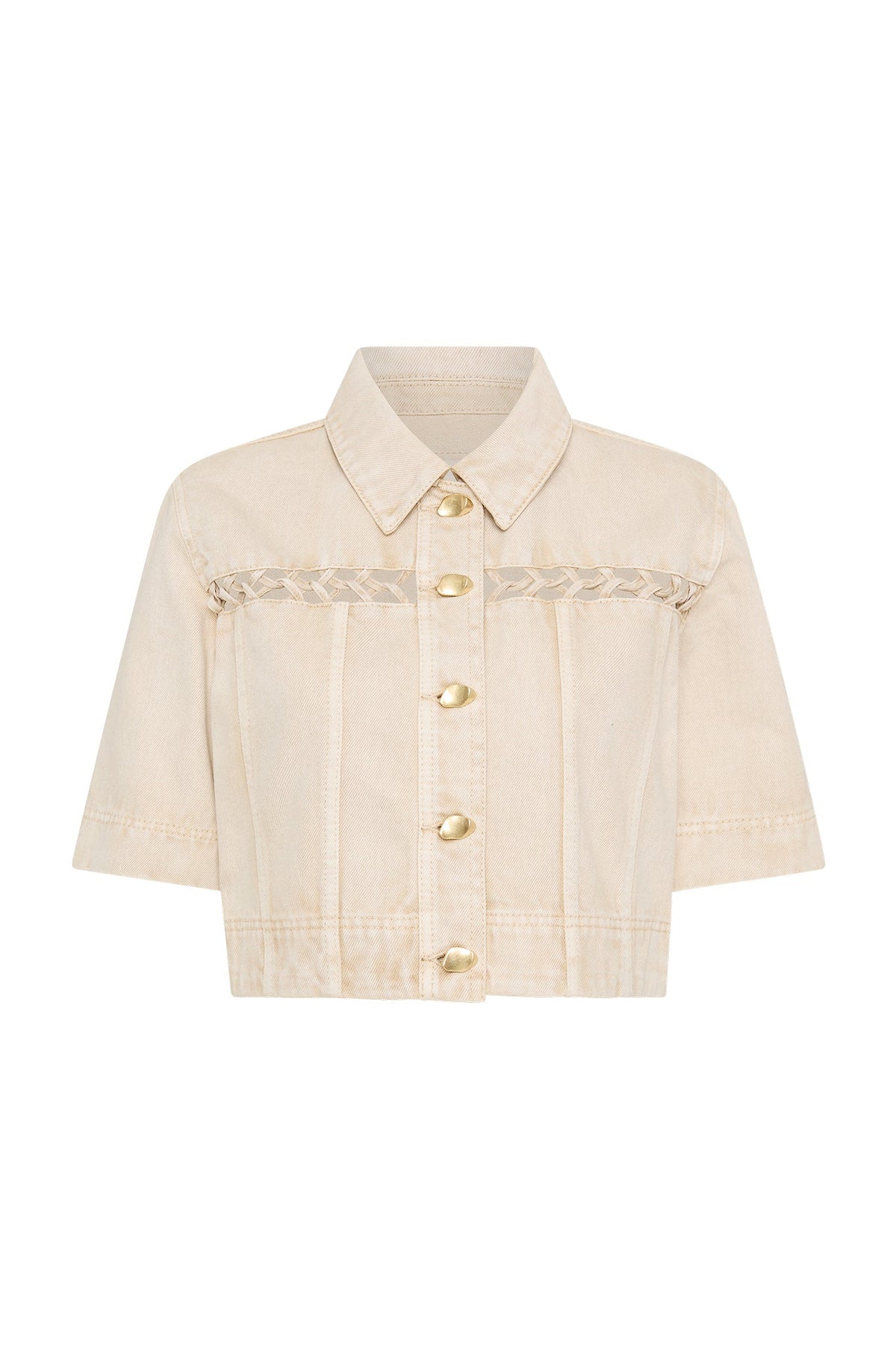 Women Effie Braided Denim Top | Aje