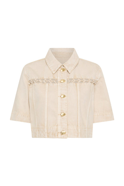 Women Effie Braided Denim Top | Aje
