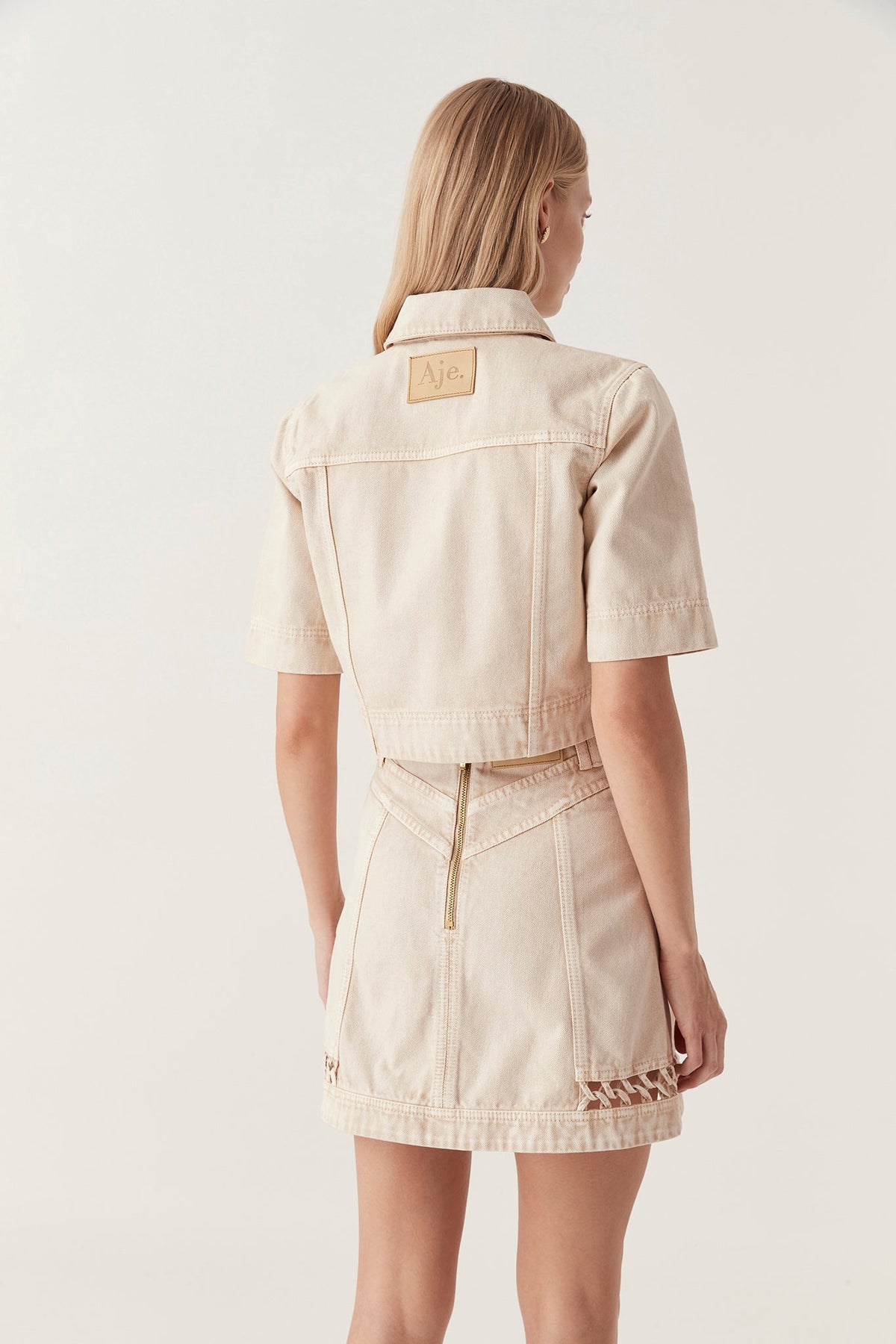 Women Effie Braided Denim Top | Aje