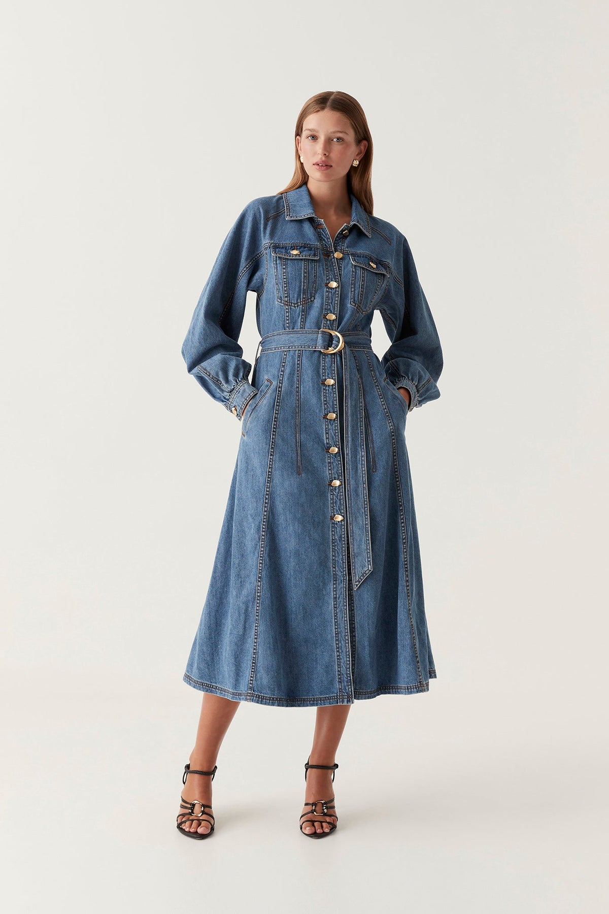 Women Colorado Denim Midi Dress | Aje