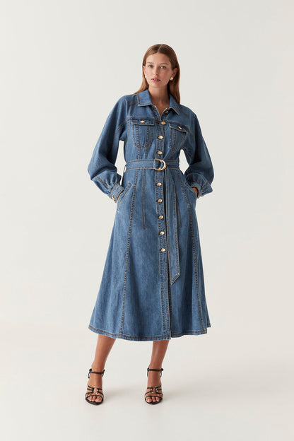 Women Colorado Denim Midi Dress | Aje