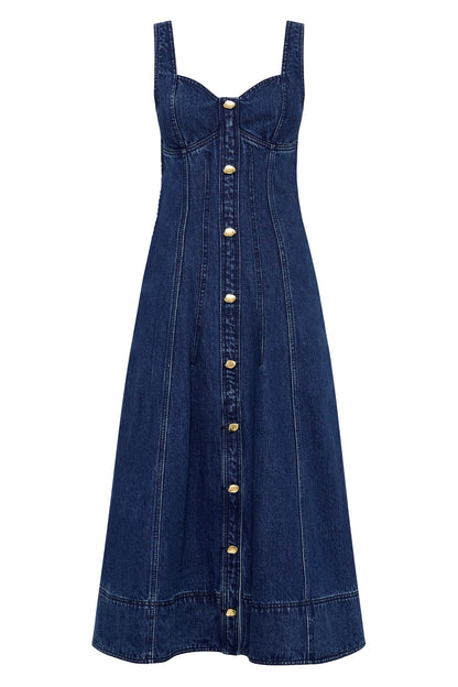 Women May Denim Midi Dress | Aje