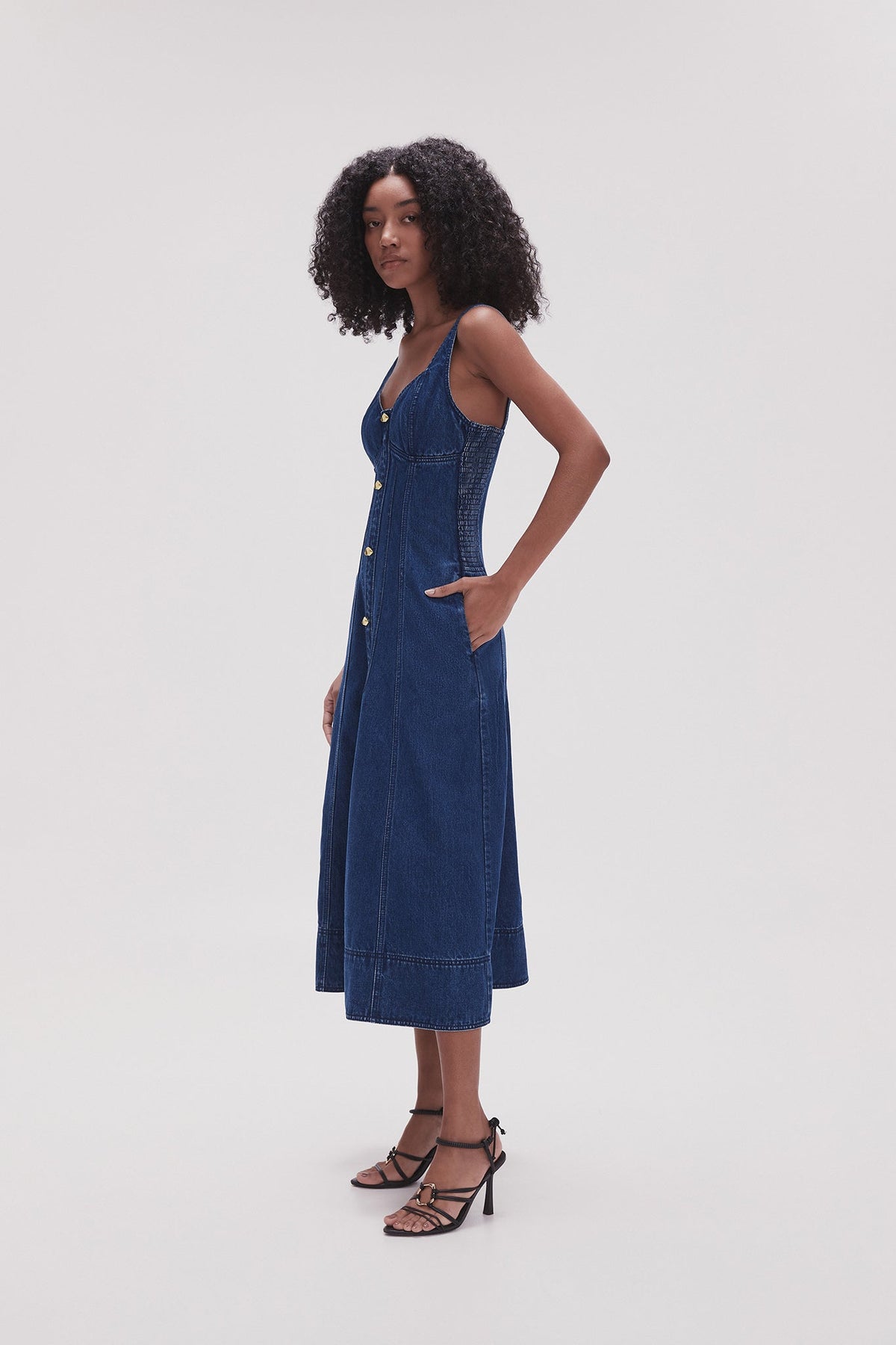 Women May Denim Midi Dress | Aje